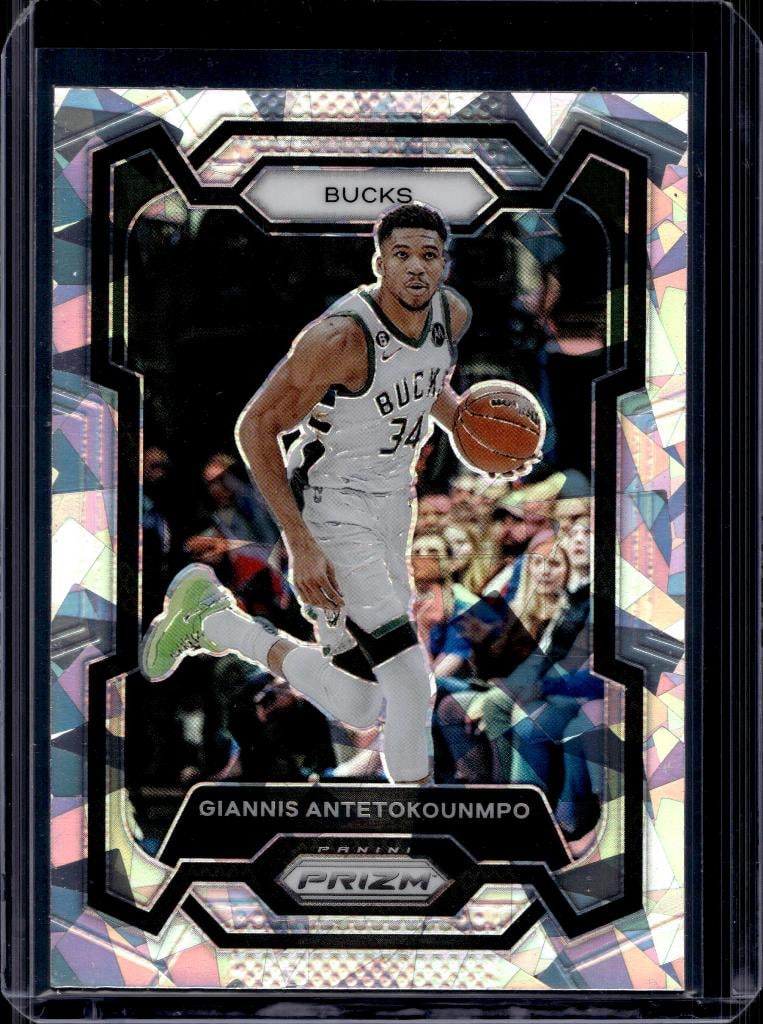GIANNIS ANTETOKOUNMPO 2023-24 PANINI PRIZM SILVER ICE PRIZM: NEAR MINT OR BETTER CONDITION
