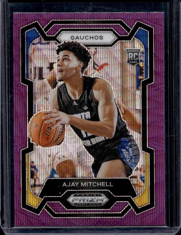 AJAY MITCHELL 2024 PANINI PRIZM DRAFT PURPLE WAVE PRIZM ROOKIE CARD: NEAR MINT OR BETTER CONDITION
