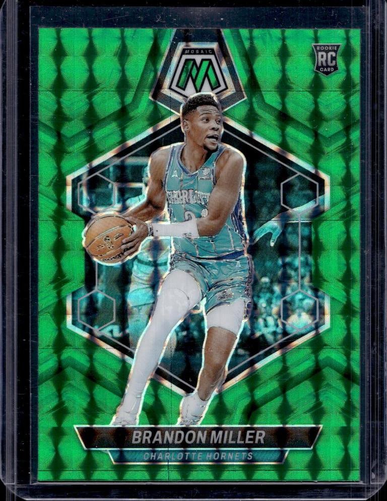 BRANDON MILLER 2023-24 PANINI MOSAIC GREEN PRIZM ROOKIE CARD: NEAR MINT OR BETTER CONDITION