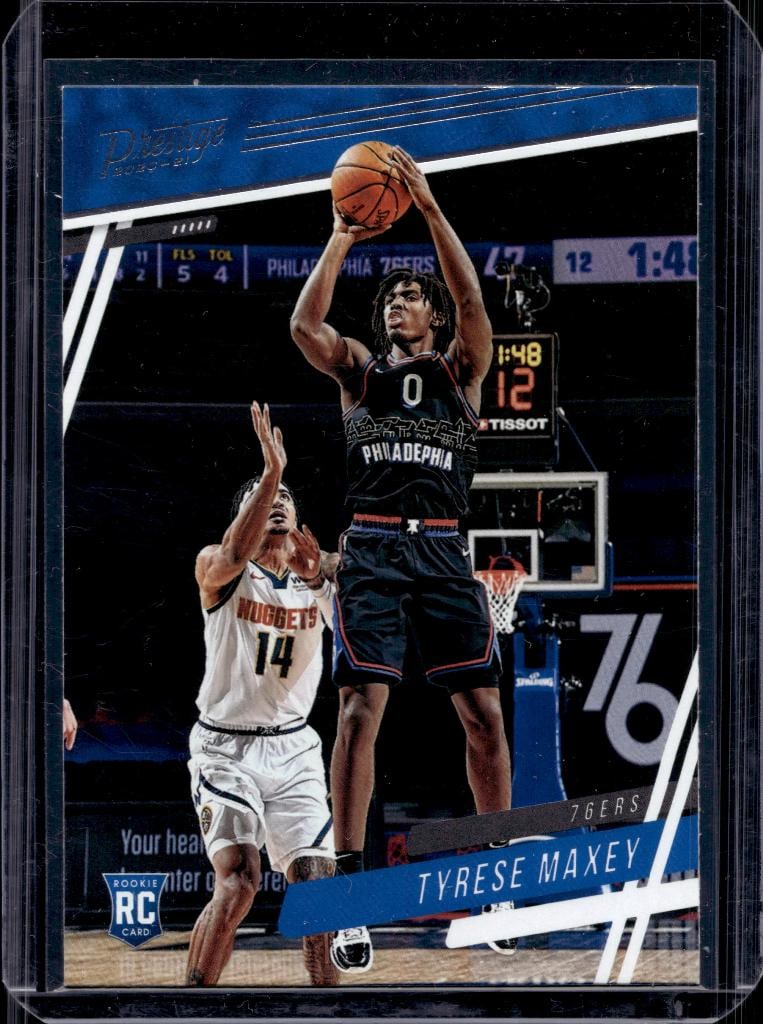 TYRESE MAXEY 2020-21 PANINI PRESTIGE ROOKIE CARD: NEAR MINT OR BETTER CONDITION