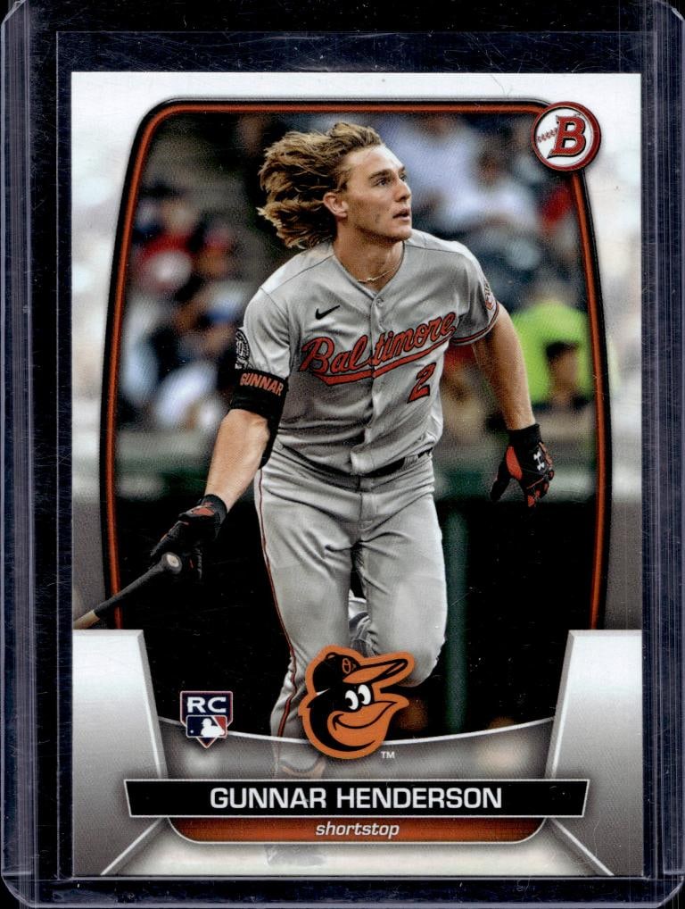 GUNNAR HENDERSON 2023 BOWMAN ROOKIE CARD: NEAR MINT OR BETTER CONDITION