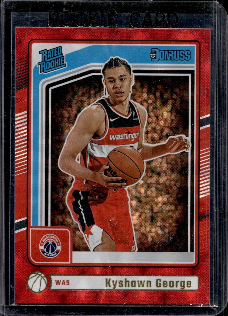 KYSHAWN GEORGE 2024-25 DONRUSS RED LAZER HOLO ROOKIE CARD (1 of 1)