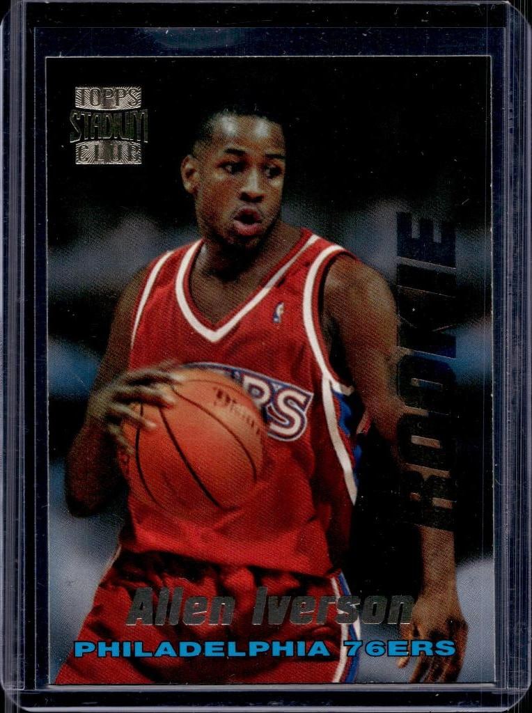 ALLEN IVERSON 1996-97 STADIUM CLUB ROOKIE CARD: NEAR MINT OR BETTER CONDITION