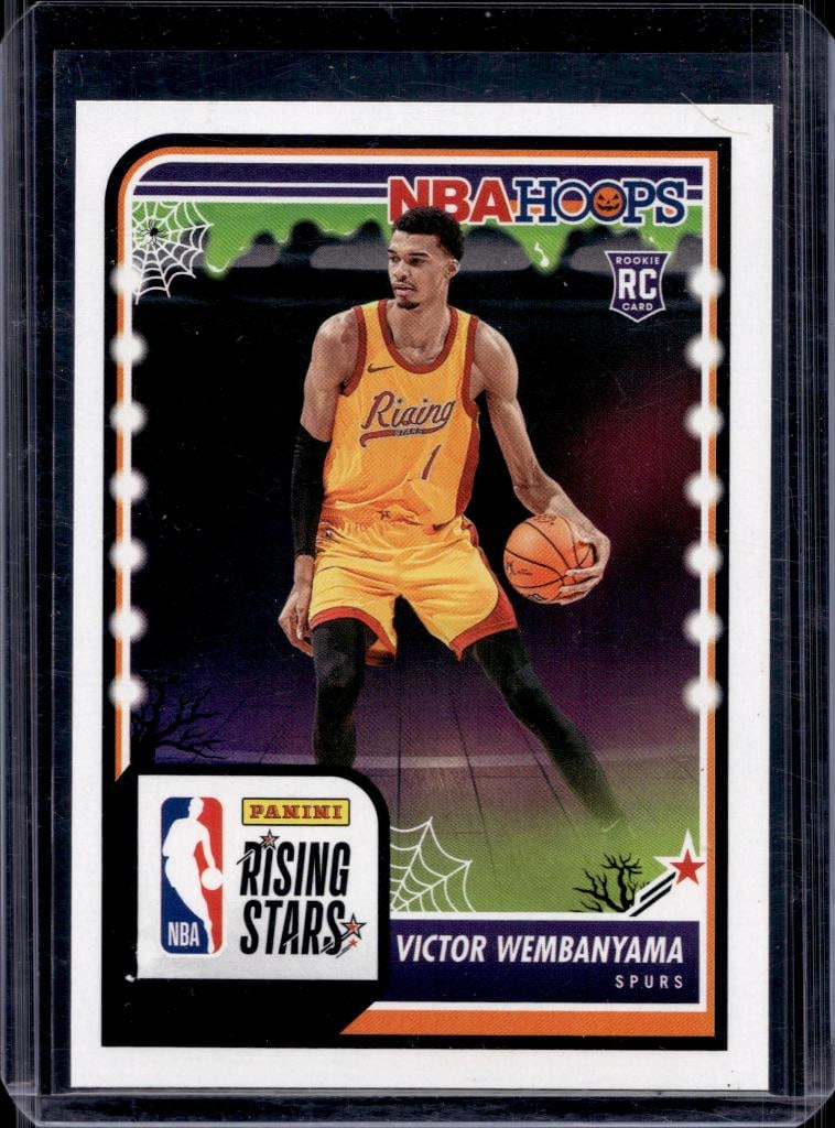 VICTOR WEMBANYAMA 2023-24 HOOPS TRICK OR TREAT ROOKIE CARD: NEAR MINT OR BETTER CONDITION