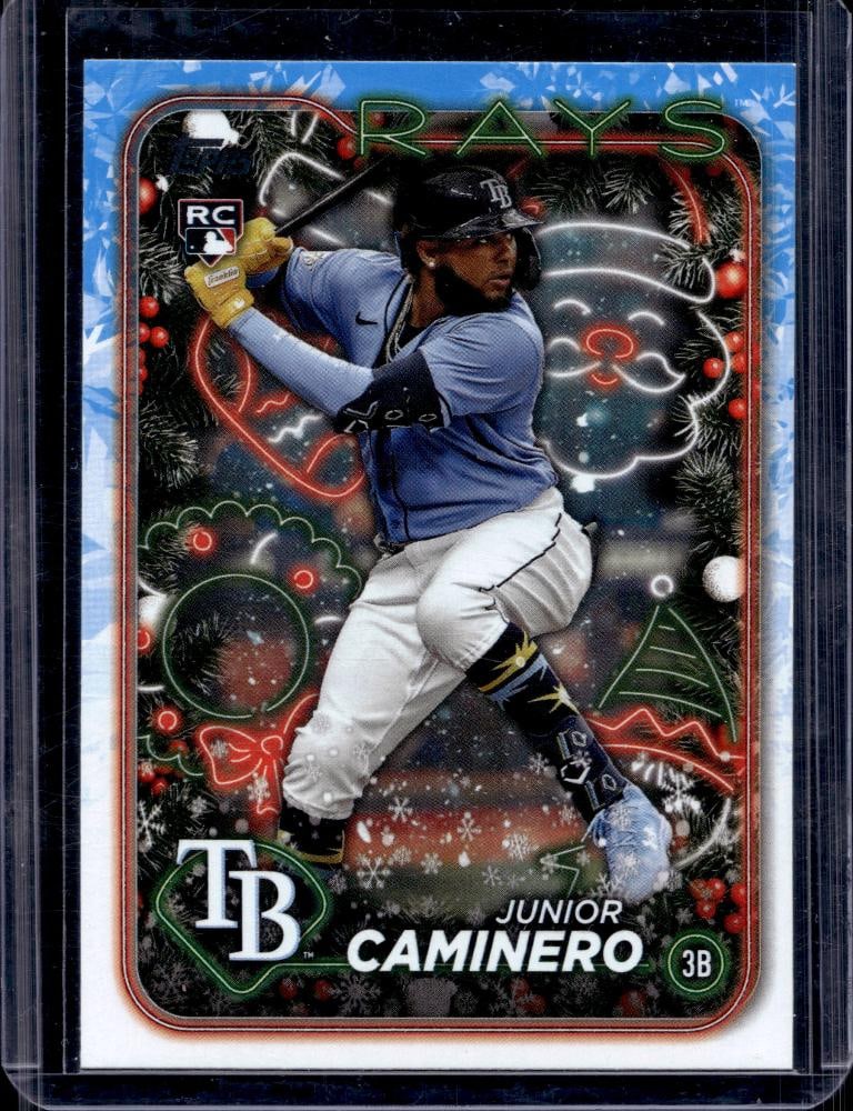 JUNIOR CAMINERO 2024 TOPPS HOLIDAY ROOKIE CARD: NEAR MINT OR BETTER CONDITION