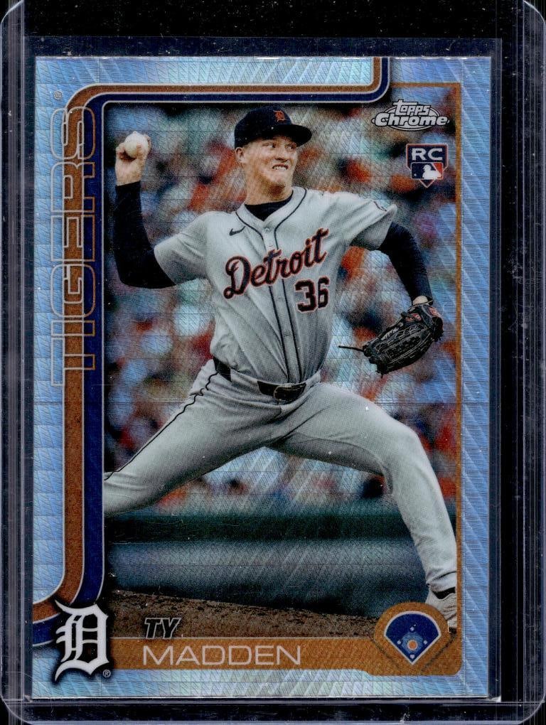 TY MADDEN 2025 TOPPS CHROME XFRACTOR ROOKIE CARD: NEAR MINT OR BETTER CONDITION