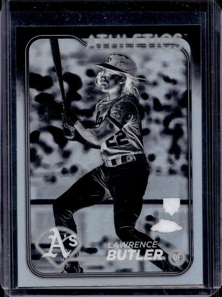 LAWRENCE BUTLER 2024 TOPPS CHROME NEGATIVE REFRACTOR ROOKIE CARD: NEAR MINT OR BETTER CONDITION