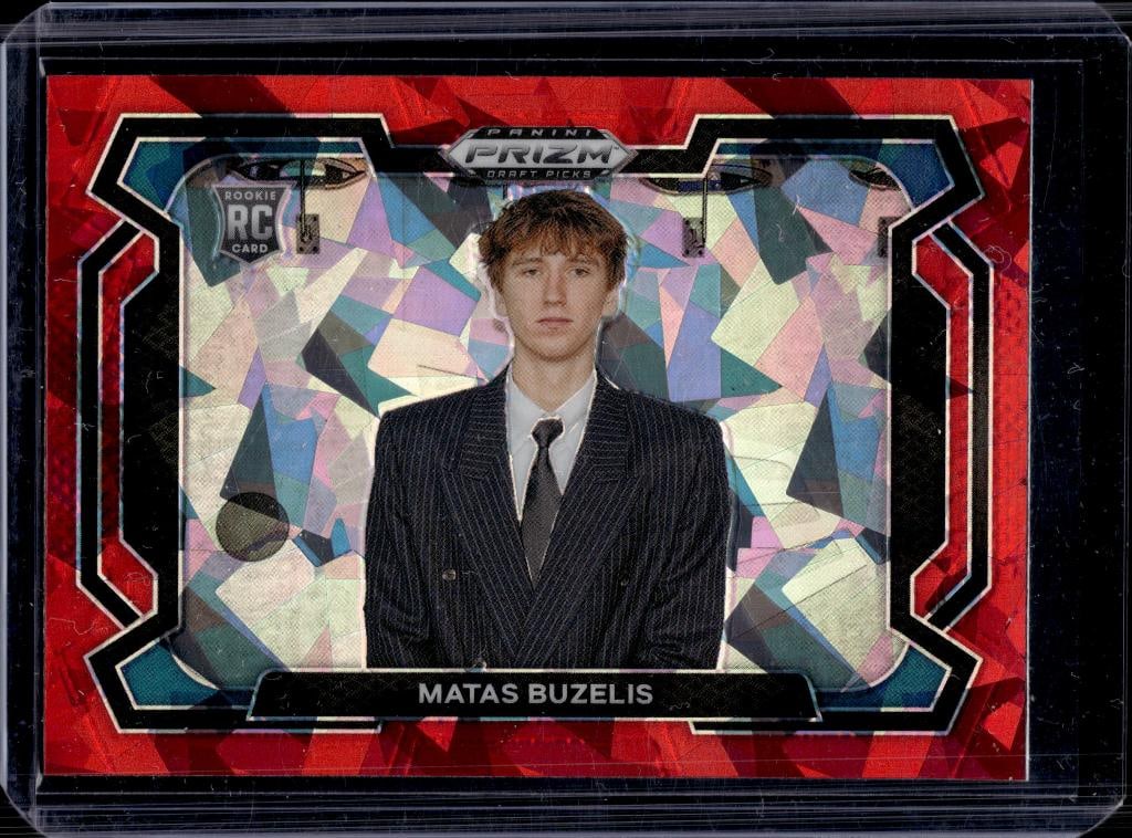 MATAS BUZELIS 2024 PANINI PRIZM DRAFT VARIATION RED ICE PRIZM ROOKIE CARD: NEAR MINT OR BETTER CONDITION