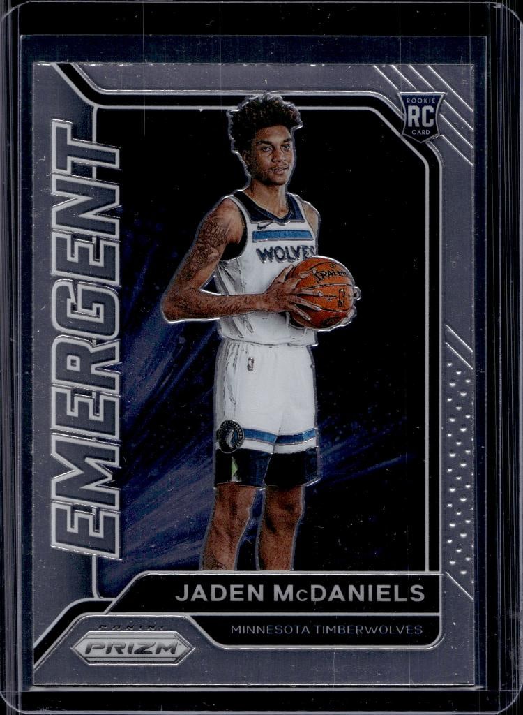 JADEN MCDANIELS 2020-21 PANINI PRIZM EMERGENT ROOKIE CARD: NEAR MINT OR BETTER CONDITION