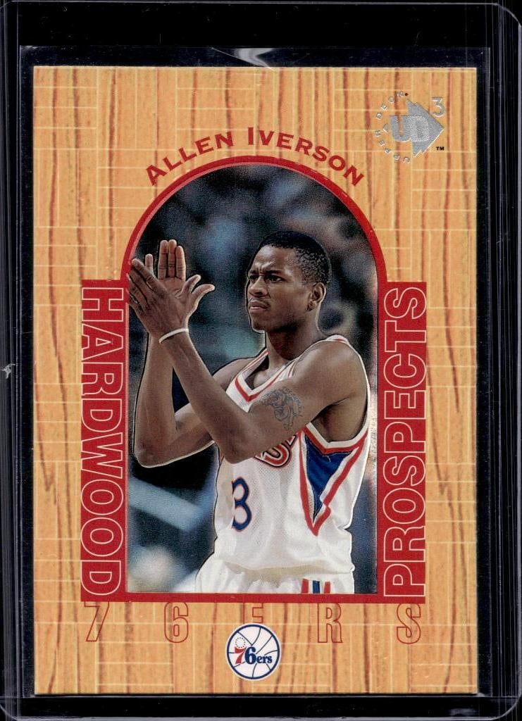 ALLEN IVERSON 1996-97 UPPER DECK UD3 ROOKIE CARD: NEAR MINT OR BETTER CONDITION