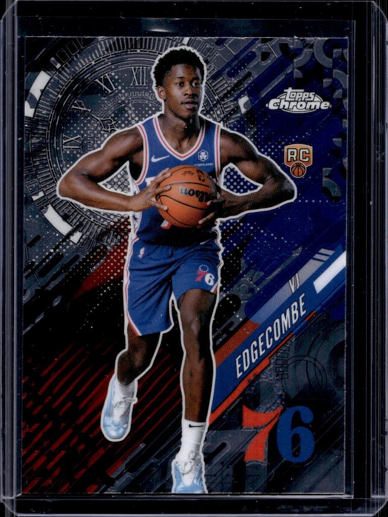 VJ EDGECOMBE 2025-26 TOPPS CHROME GO TIME ROOKIE CARD: NEAR MINT OR BETTER CONDITION