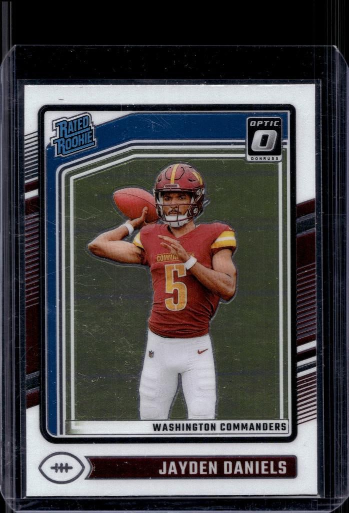 JAYDEN DANIELS 2024 PANINI OPTIC ROOKIE CARD: NEAR MINT OR BETTER CONDITION