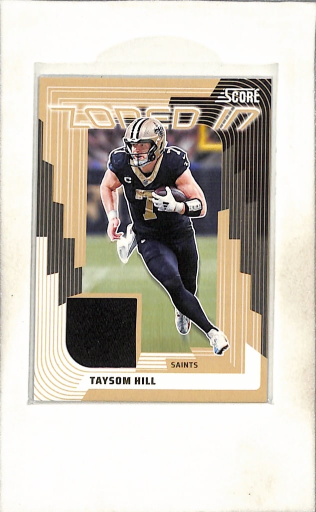 TAYSOM HILL 2025 SCORE GAME USED JERSEY CARD: NEAR MINT OR BETTER CONDITION