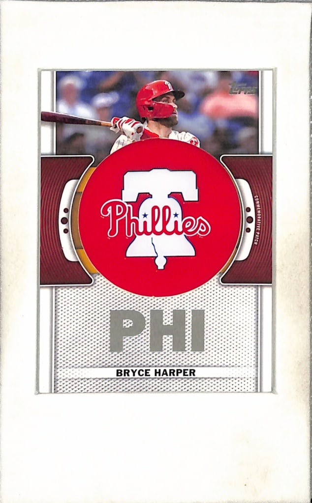 BRYCE HARPER 2023 TOPPS TEAM LOGO PATCH RELIC (1 of 1)