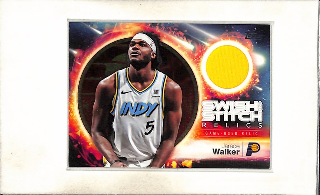 JARACE WALKER 2025-26 TOPPS GAME USED JERSEY CARD: NEAR MINT OR BETTER CONDITION