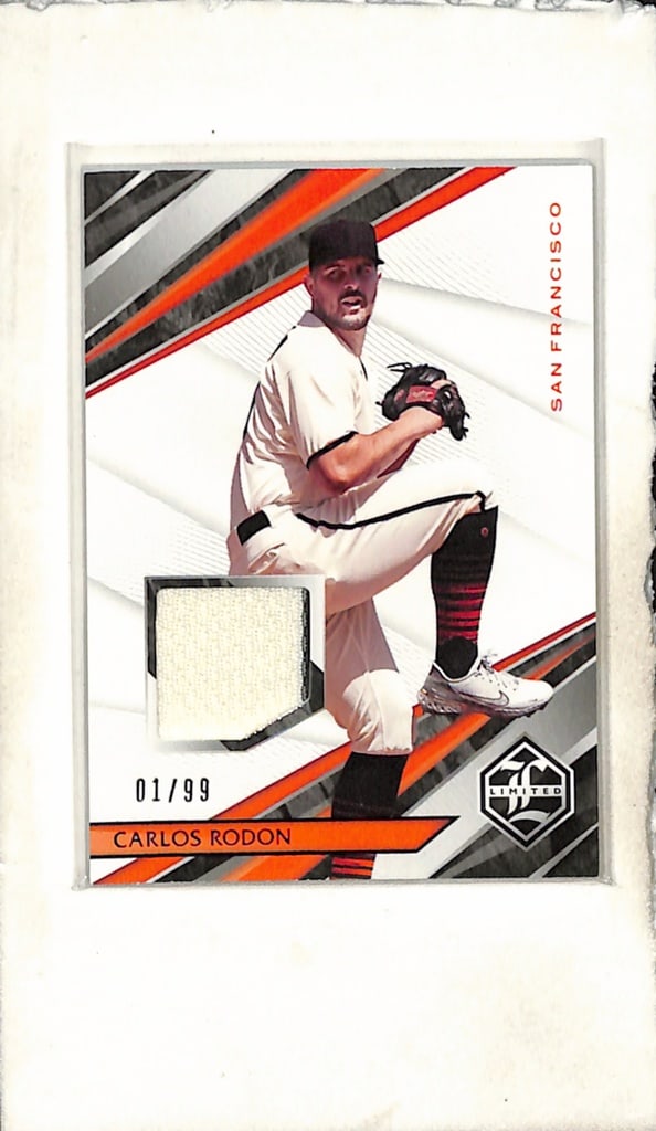 CARLOS RODON 2022 PANINI LIMITED GAME USED JERSEY CARD: 1/99. NEAR MINT OR BETTER CONDITION