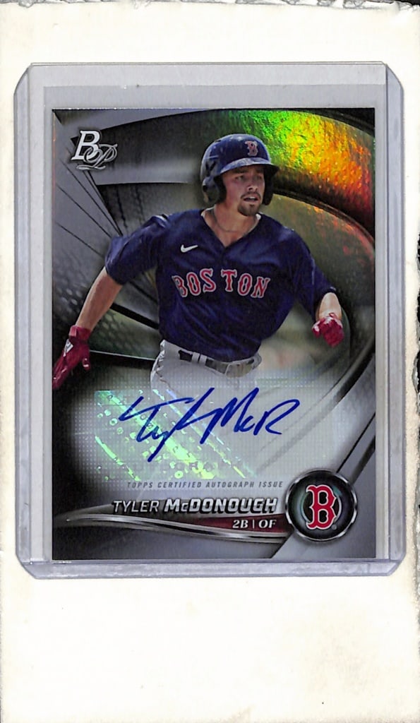 TYLER MCDONOUGH 2022 BOWMAN PLATINUM AUTOGRAPH ROOKIE CARD: NEAR MINT OR BETTER CONDITION