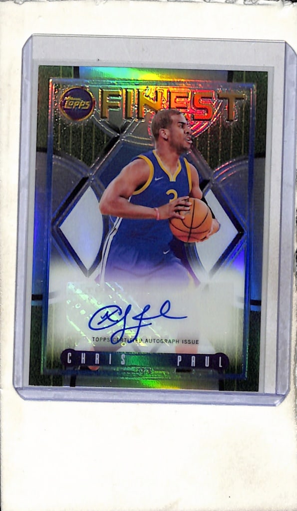 CHRIS PAUL 2023-24 TOPPS FINEST REFRACTOR AUTOGRAPH CARD: NEAR MINT OR BETTER CONDITION