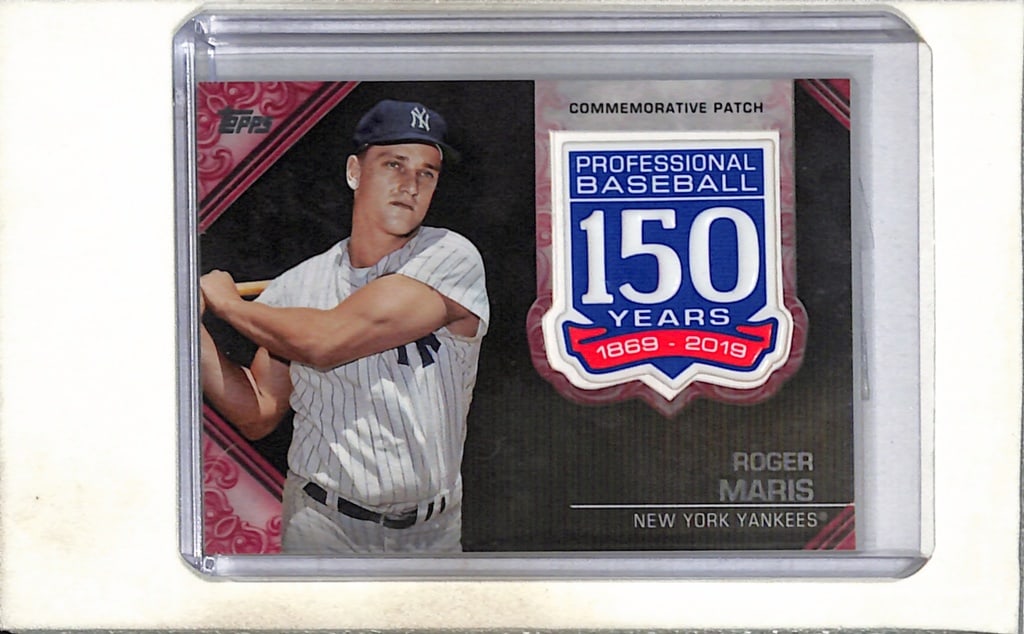 ROGER MARIS 2019 TOPPS 150TH ANNIVERSARY LOGO PATCH RELIC (1 of 1)