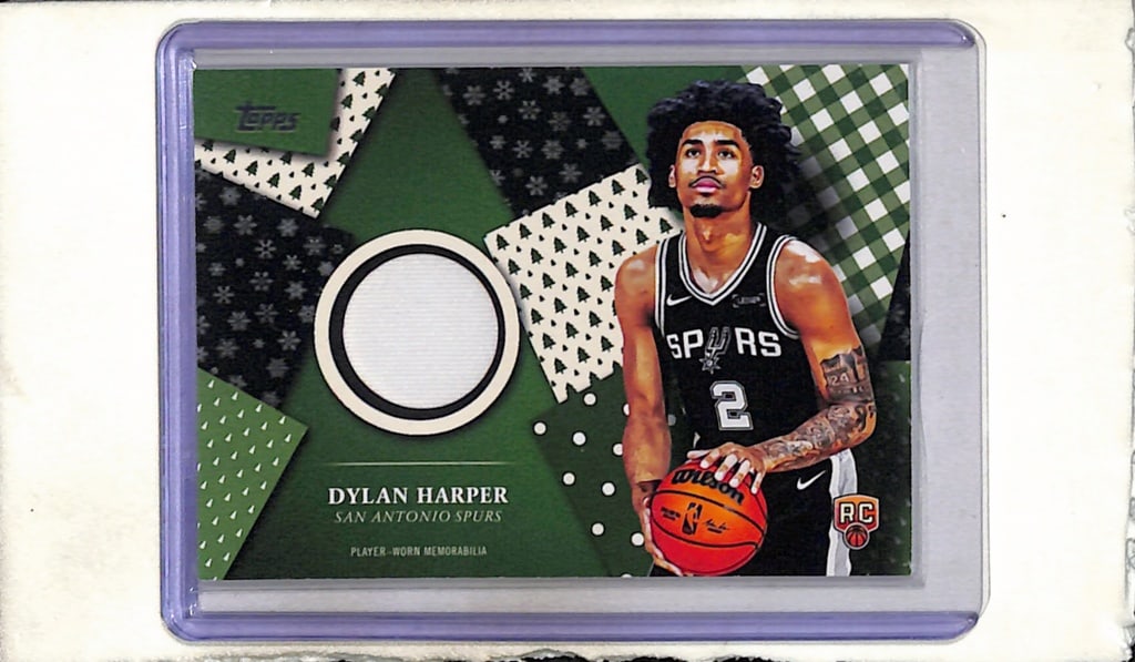 DYLAN HARPER 2025-26 TOPPS HOLIDAY JERSEY ROOKIE CARD: NEAR MINT OR BETTER CONDITION