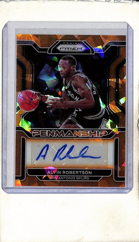 ALVIN ROBERTSON 2021-22 PANINI PRIZM ORANGE ICE PRIZM AUTOGRAPH CARD: NEAR MINT OR BETTER CONDITION