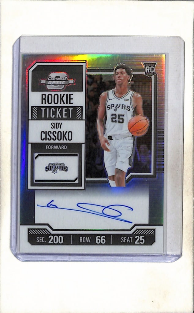 SIDY CISSOKO 2023-24 CONTENDERS OPTIC SILVER PRIZM AUTOGRAPH ROOKIE CARD: NEAR MINT OR BETTER CONDITION