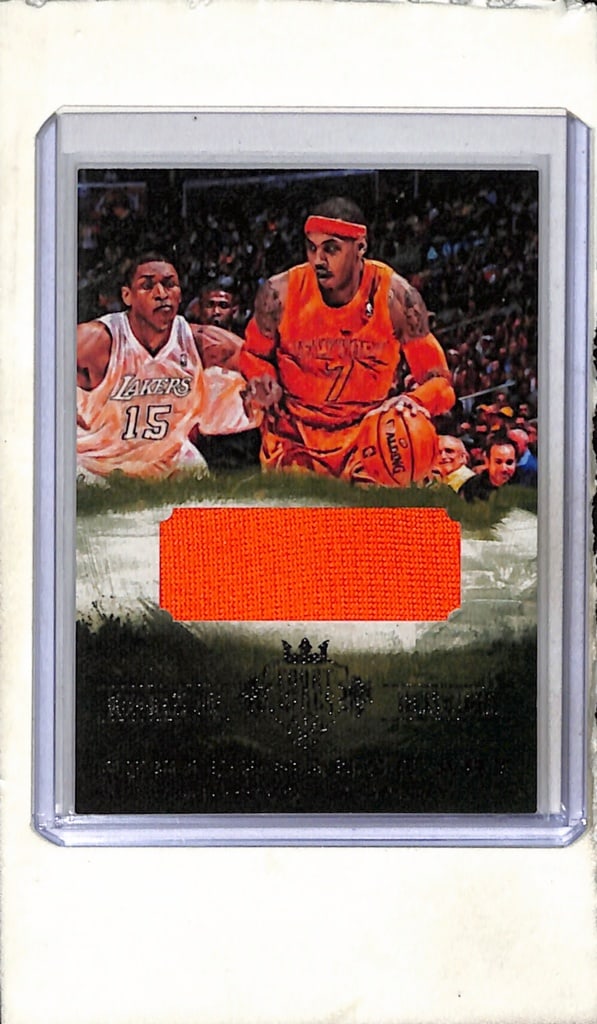 CARMELO ANTHONY 2013-14 PANINI COURT KINGS GAME USED JERSEY CARD: 58/299. NEAR MINT OR BETTER CONDITION