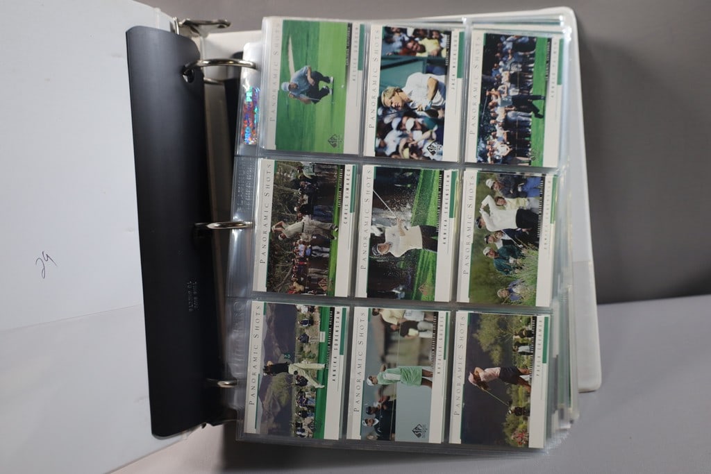 GOLF CARDS: A BINDER FILLED WITH GOLF CARDS FROM THE 2000'S.