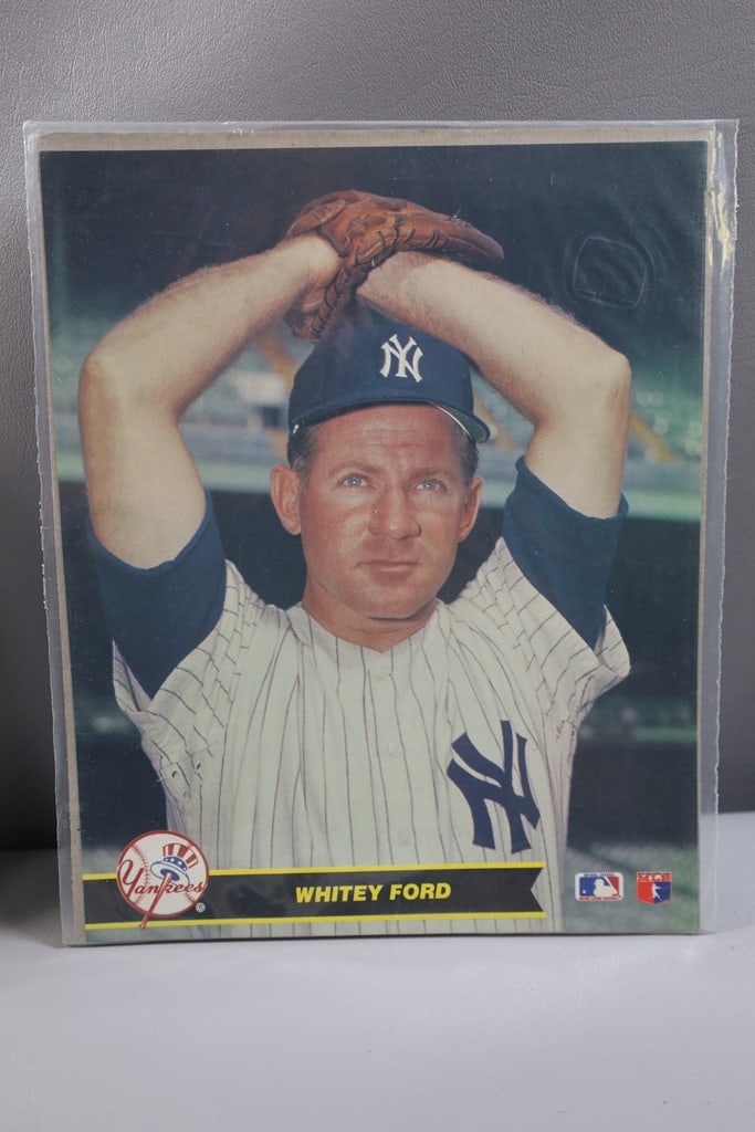 WHITEY FORD PHOTO: A SEALED 1990 WHITEY FORD 8X10 PHOTO.