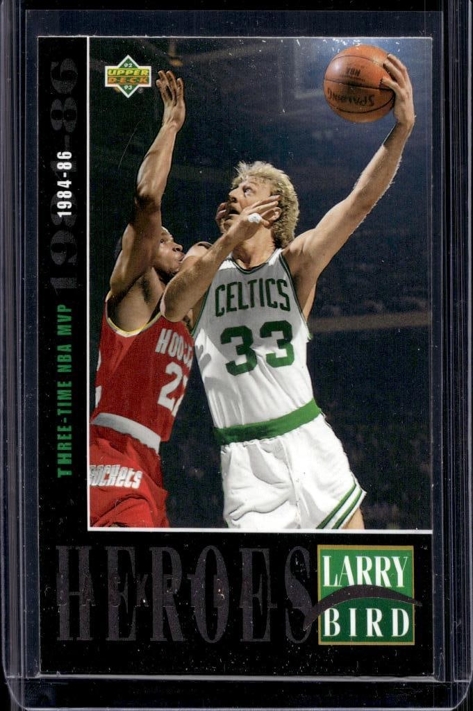 LARRY BIRD 1992-93 UPPER DECK HEROES INSERT 3X MVP: NEAR MINT OR BETTER CONDITION