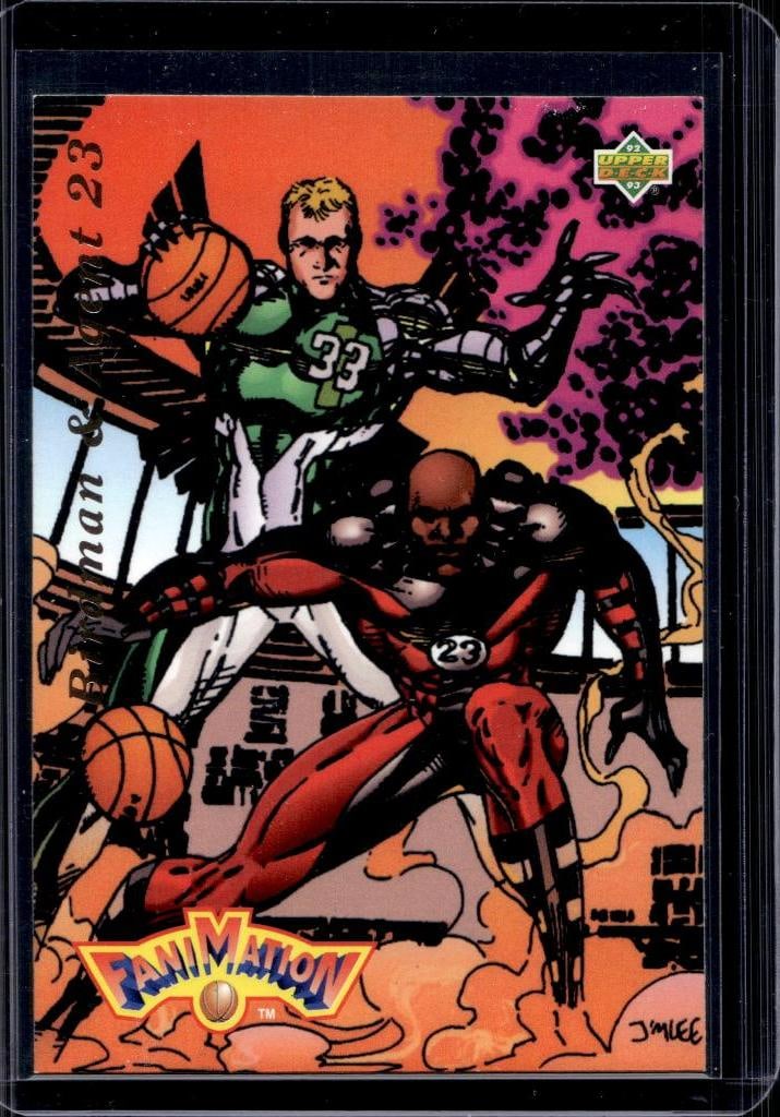 MICHAEL JORDAN LARRY BIRD 1992-93 UPPER DECK FANIMATION AGENT 23 & BIRDMAN: NEAR MINT OR BETTER CONDITION