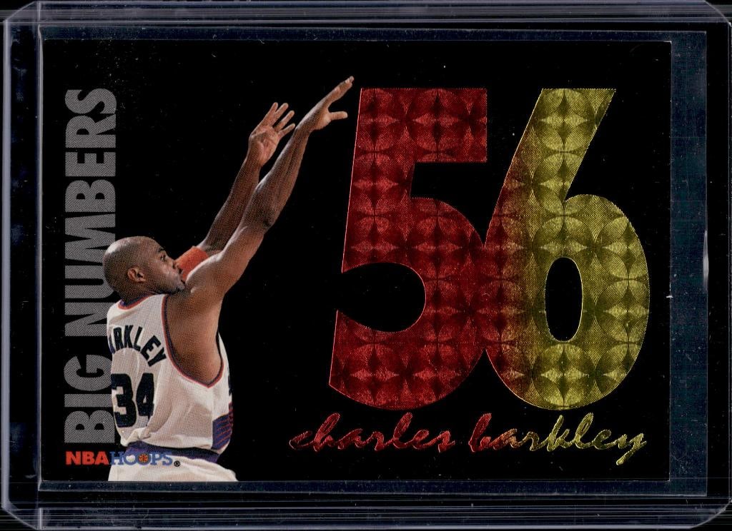CHARLES BARKLEY 1994-95 HOOPS BIG NUMBERS RAINBOW FOIL INSERT: NEAR MINT OR BETTER CONDITION