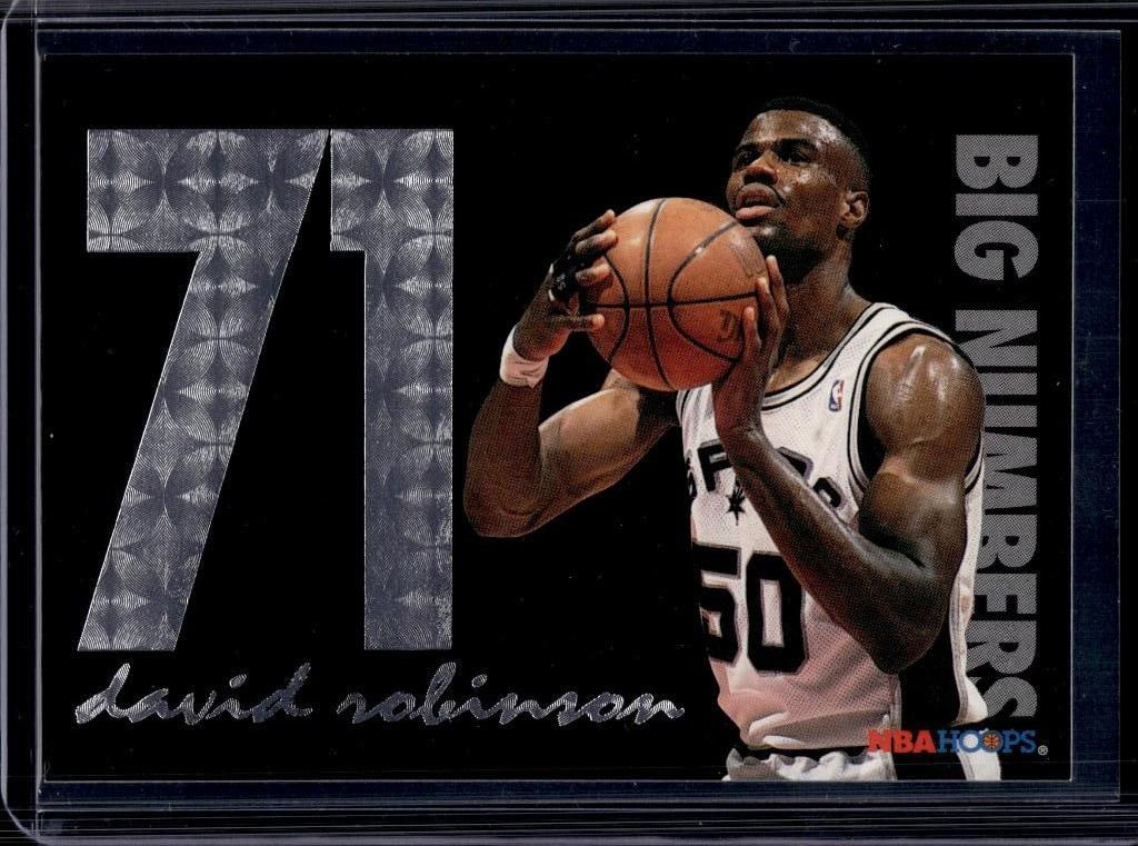 DAVID ROBINSON 1994-95 HOOPS BIG NUMBERS SILVER FOIL INSERT: NEAR MINT OR BETTER CONDITION