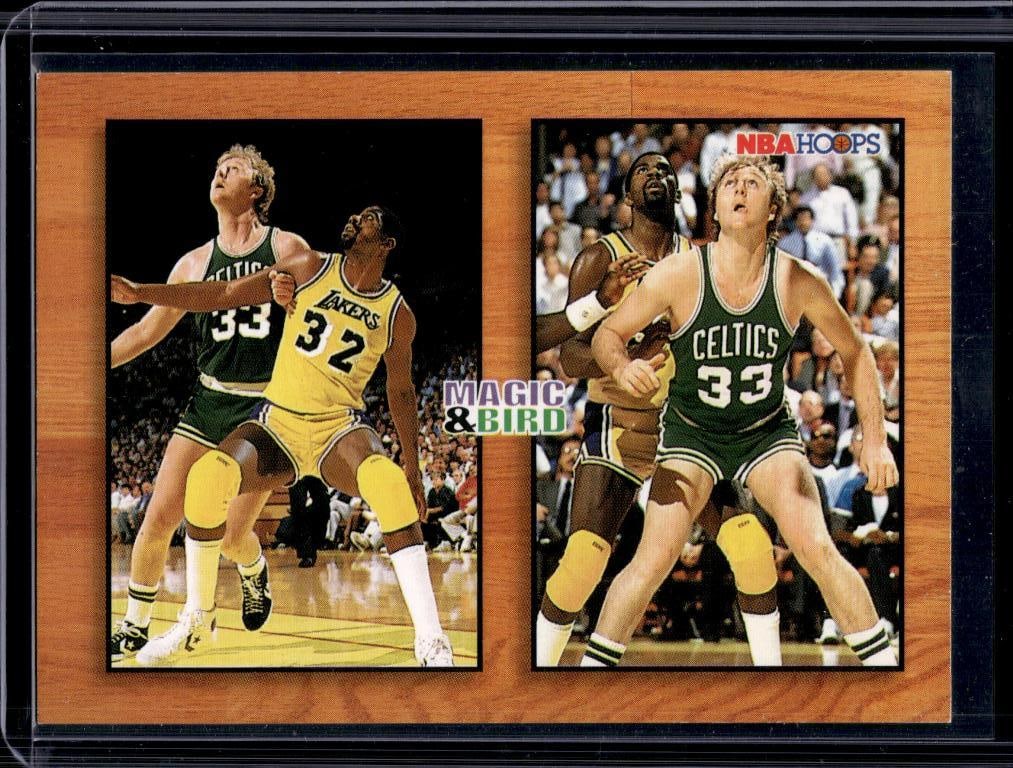 LARRY BIRD MAGIC JOHNSON 1993-94 HOOPS COMBO INSERT (1 of 1)