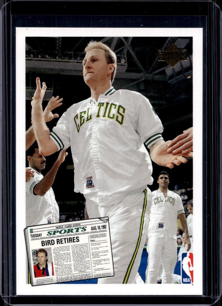 LARRY BIRD MAGIC JOHNSON 1993-94 UPPER DECK SP RETIREMENT INSERT: NEAR MINT OR BETTER CONDITION