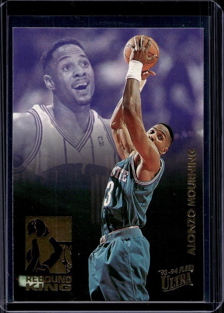 ALONZO MOURNING 1993-94 FLEER ULTRA REBOUND KINGS INSERT: NEAR MINT OR BETTER CONDITION