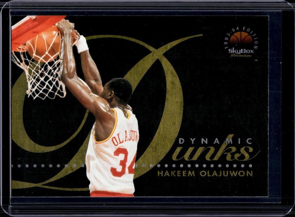 HAKEEM OLAJUWON 1993-94 SKYBOX PREMIUM DYNAMIC DUNKS INSERT: NEAR MINT OR BETTER CONDITION