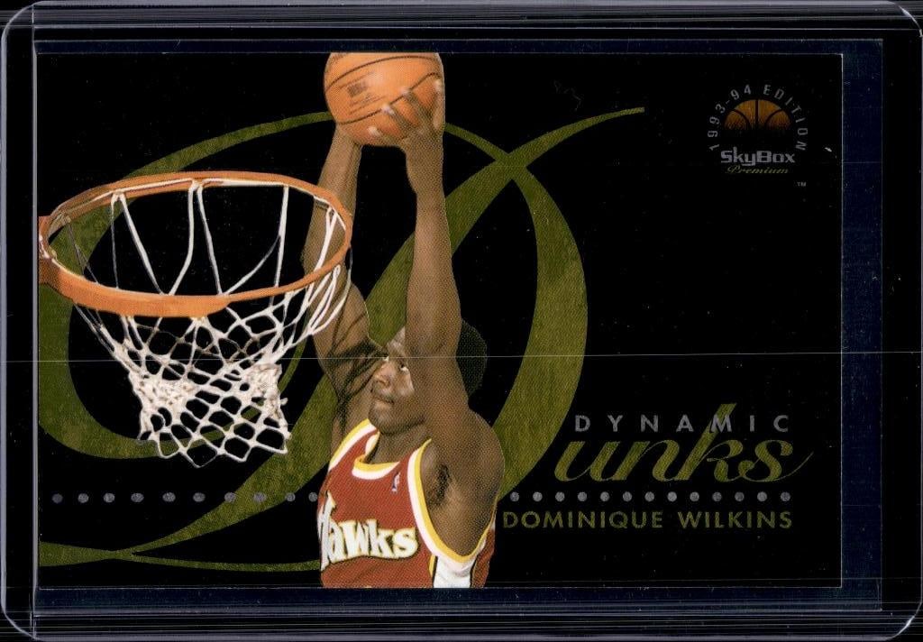 DOMINIQUE WILKINS 1993-94 SKYBOX PREMIUM DYNAMIC DUNKS INSERT: NEAR MINT OR BETTER CONDITION