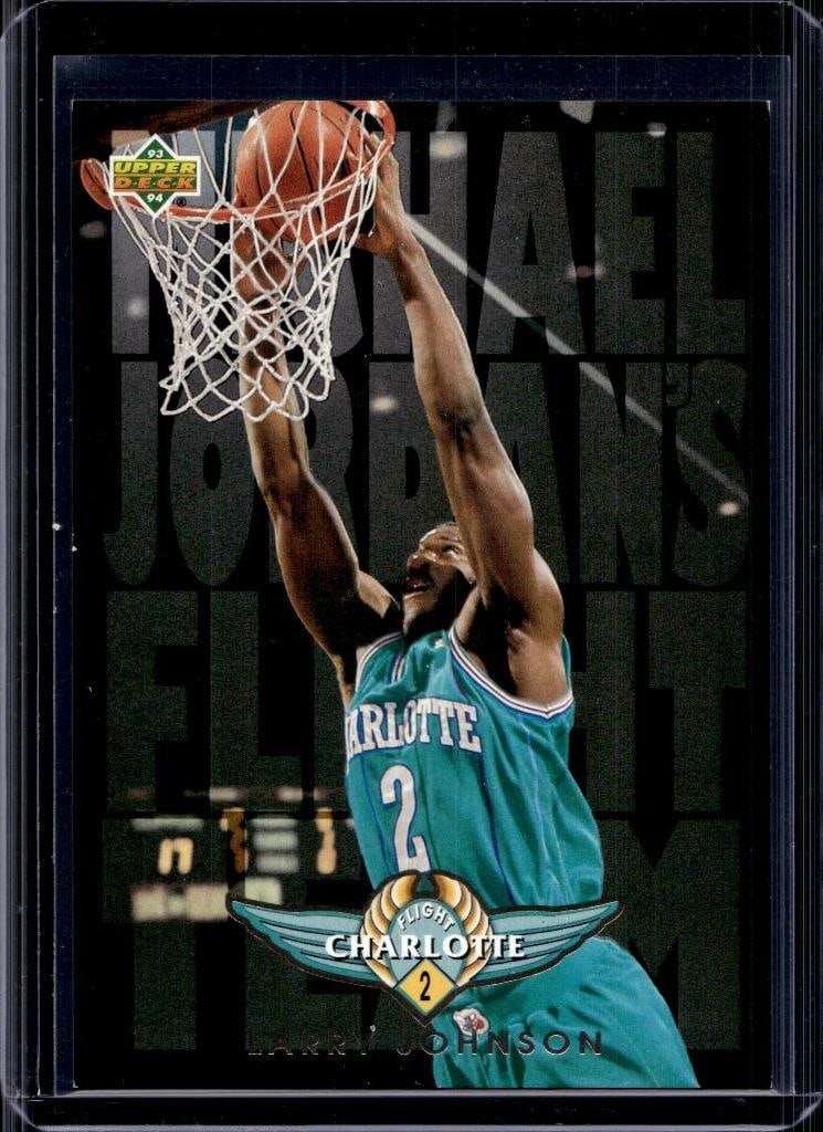 LARRY JOHNSON 1993-94 UPPER DECK MICHAEL JORDANS FLIGHT TEAM INSERT: NEAR MINT OR BETTER CONDITION