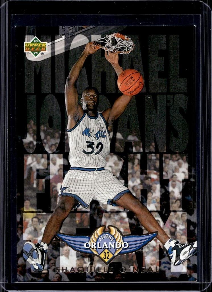 SHAQUILLE O'NEAL 1993-94 UPPER DECK MICHAEL JORDANS FLIGHT TEAM INSERT: NEAR MINT OR BETTER CONDITION