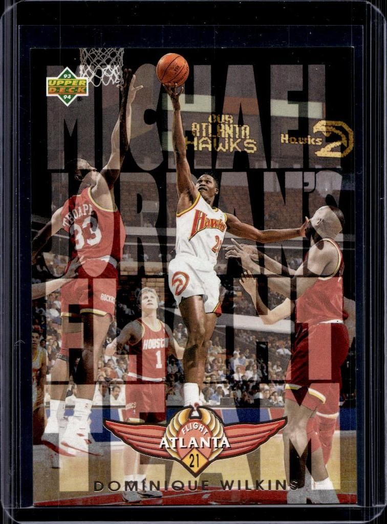 DOMINIQUE WILKINS 1993-94 UPPER DECK MICHAEL JORDANS FLIGHT TEAM INSERT: NEAR MINT OR BETTER CONDITION