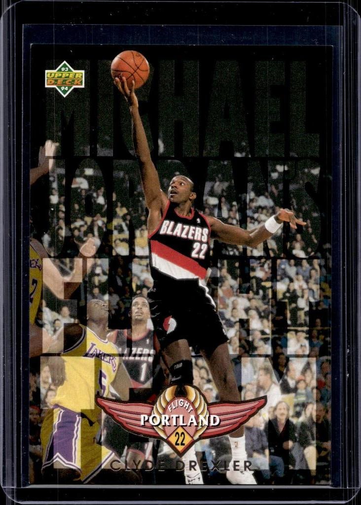 CLYDE DREXLER 1993-94 UPPER DECK MICHAEL JORDANS FLIGHT TEAM INSERT: NEAR MINT OR BETTER CONDITION