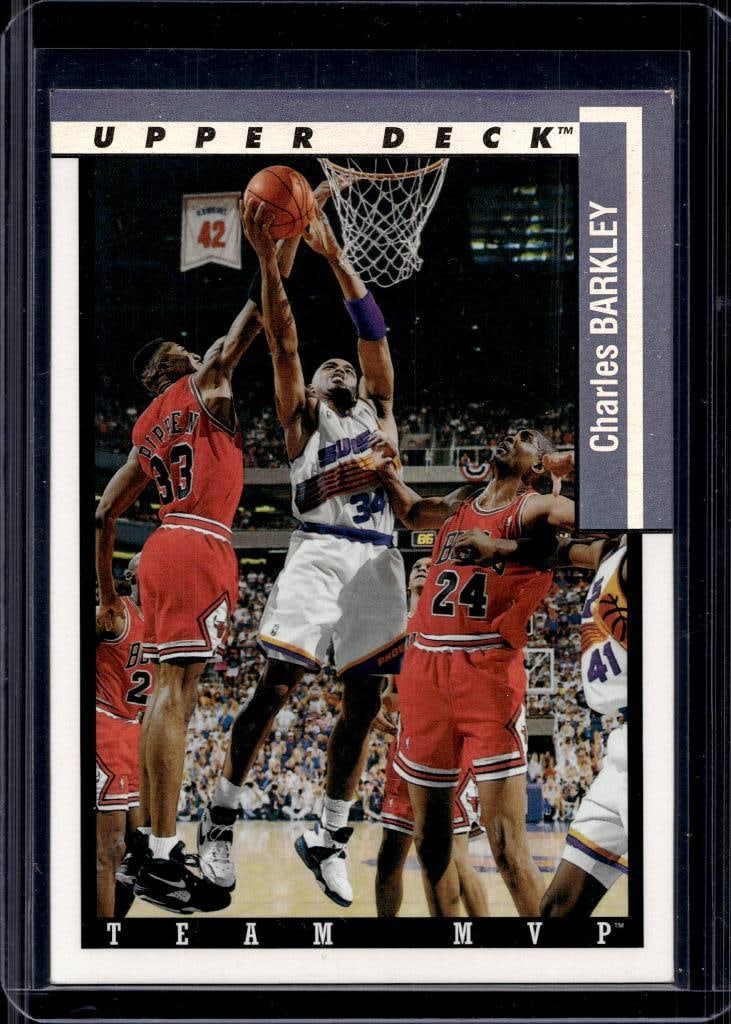 CHARLES BARKLEY 1993-94 UPPER DECK TEAM MVP INSERT: NEAR MINT OR BETTER CONDITION
