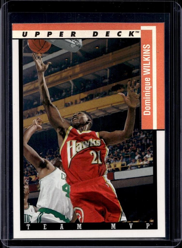 DOMINIQUE WILKINS 1993-94 UPPER DECK TEAM MVP INSERT: NEAR MINT OR BETTER CONDITION