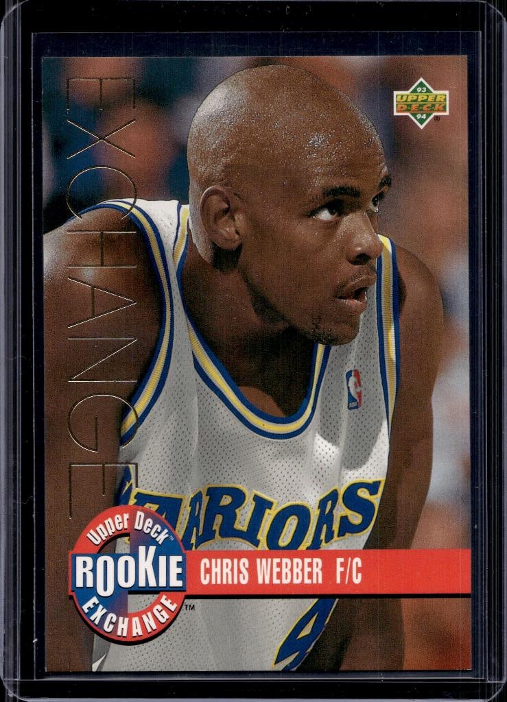 CHRIS WEBBER 1993-94 UPPER DECK DRAFT EXCHANGE GOLD ROOKIE CARD: NEAR MINT OR BETTER CONDITION
