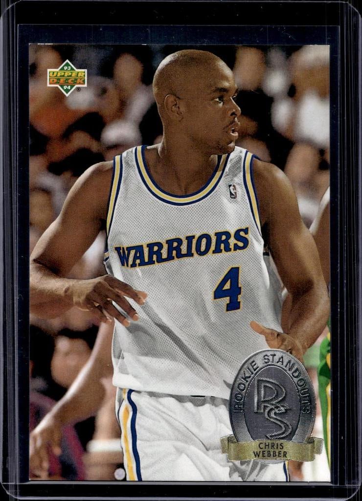 CHRIS WEBBER 1993-94 UPPER DECK ROOKIE STANDOUTS ROOKIE CARD: NEAR MINT OR BETTER CONDITION