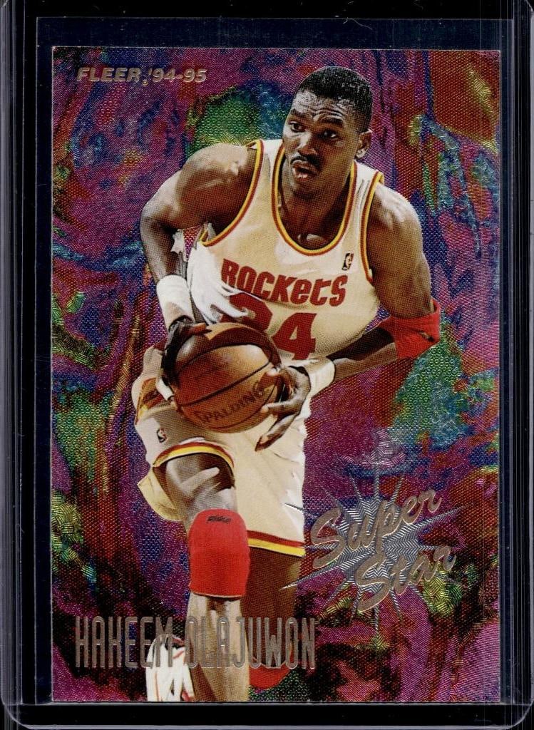 HAKEEM OLAJUWON 1994-95 FLEER SUPER STAR INSERT: NEAR MINT OR BETTER CONDITION