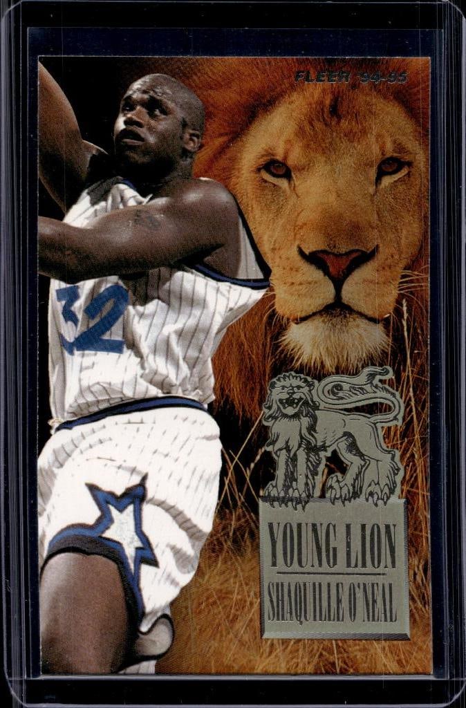 SHAQUILLE O'NEAL 1994-95 FLEER YOUNG LION INSERT: NEAR MINT OR BETTER CONDITION
