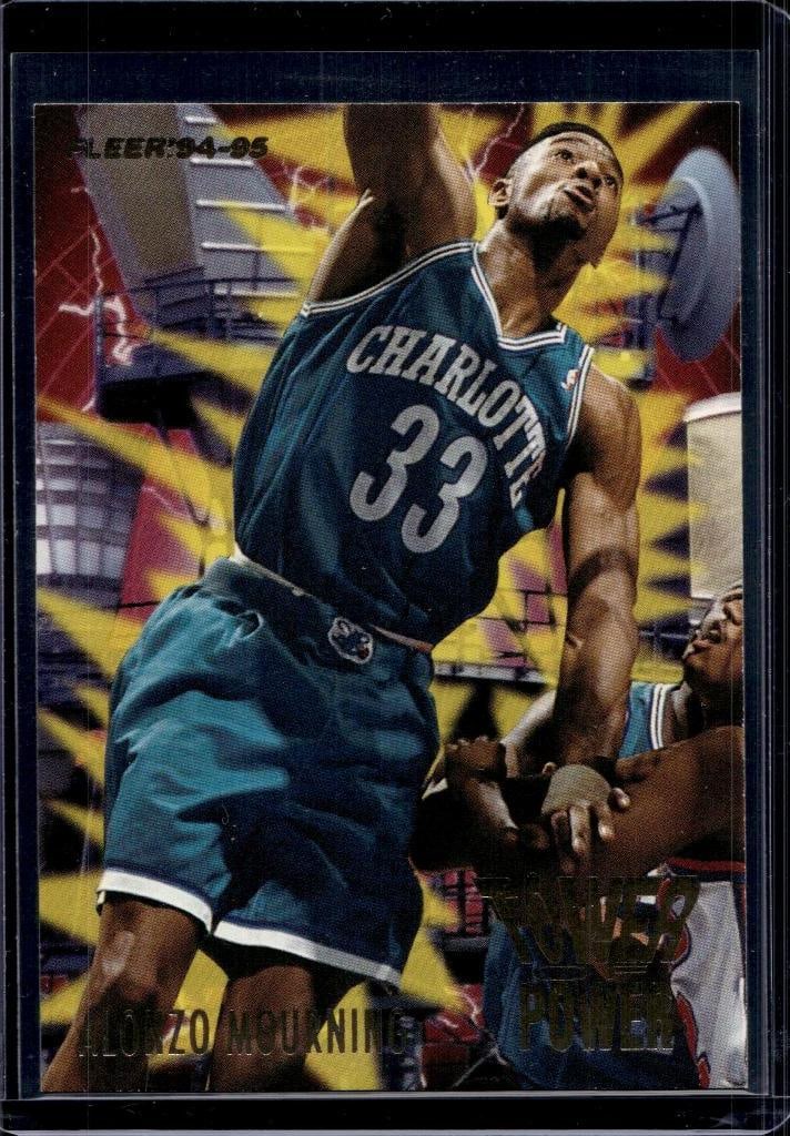 ALONZO MOURNING 1994-95 FLEER TOWER OF POWER INSERT: NEAR MINT OR BETTER CONDITION