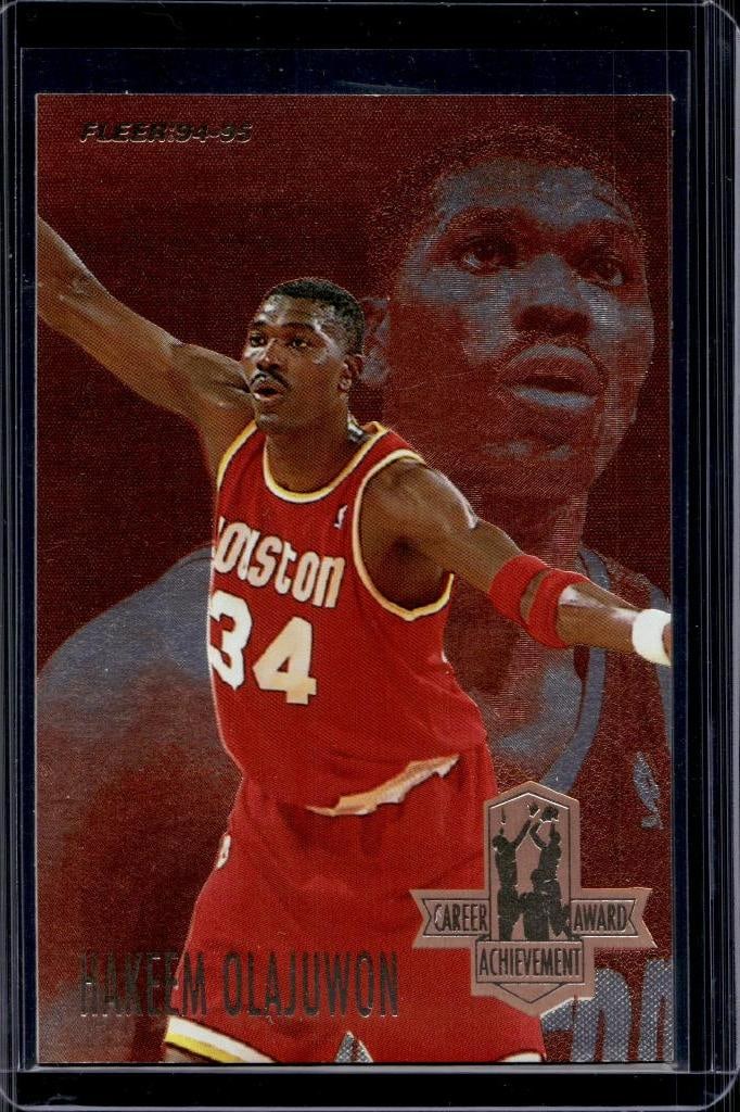 HAKEEM OLAJUWON1994-95 FLEER CAREER ACHIEVEMENT AWARD INSERT: NEAR MINT OR BETTER CONDITION